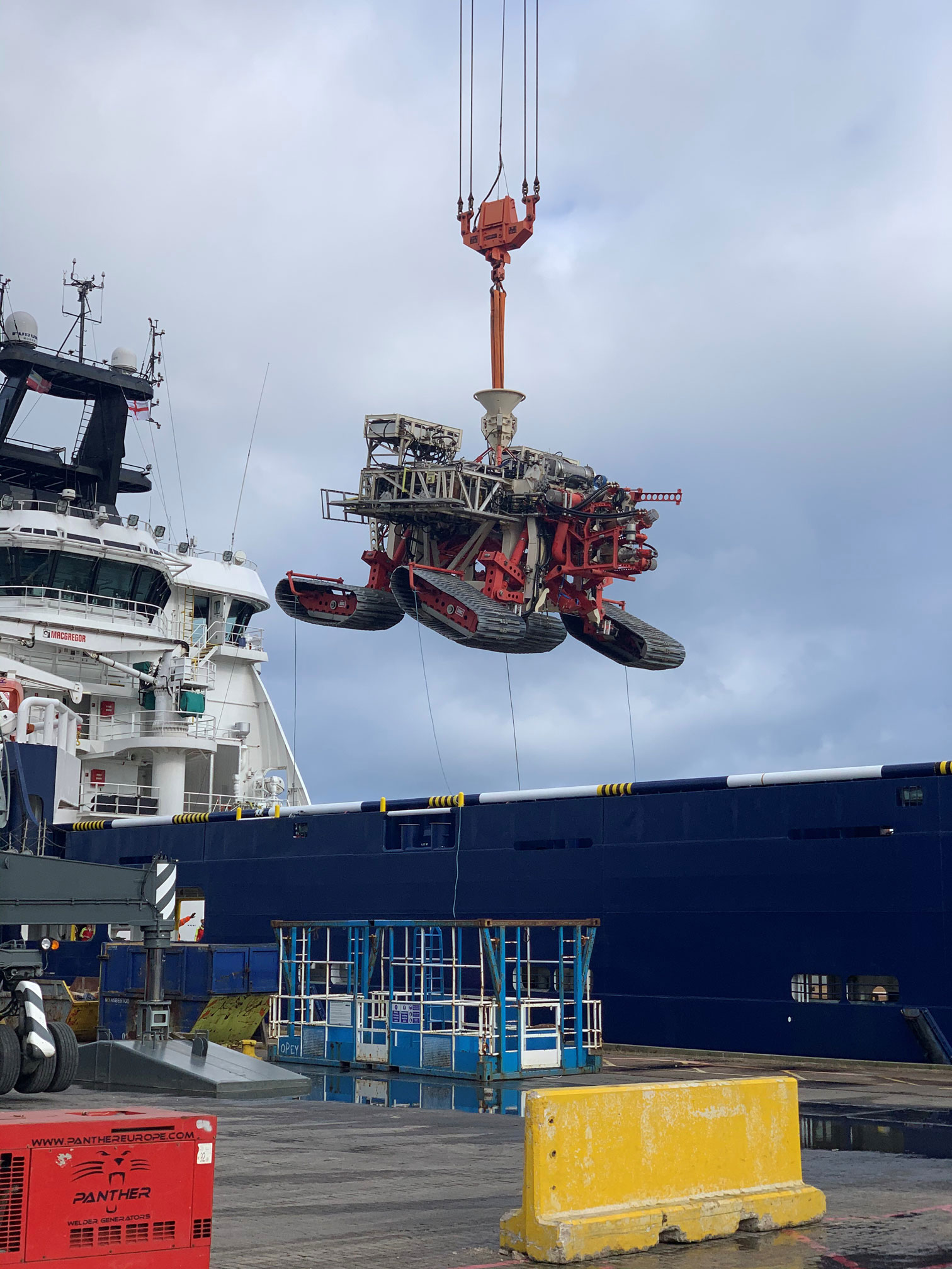 Subsea Trencher Mobilisation Aboard The Rem Cetus