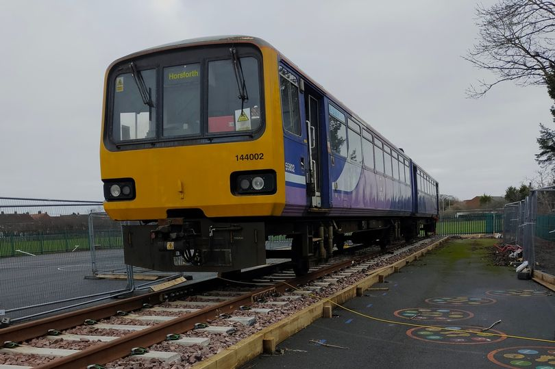 TEXO Foundation constructing 'station platform' to go with Pacer train classroom at Blyth SEN school